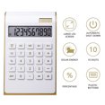 thumbnail image 1 of YAOMOBB Calculatrice Scientifique Grand Affichage Calculatrice de Bureau Bouton Réactif Double Alimentation Design Cadre Doré, 1 of 6