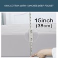 thumbnail image 4 of Unique Bargains 15' Deep Pocket Cotton Fitted Sheet Breathable Bottom Sheets Queen Light Gray, 4 of 9