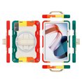 thumbnail image 2 of XYX 3in1 Rotating Stand Case for Xiaomi Redmi Pad 10.6 inch Released 2022 with Hand/Shoulder Strap, Shockproof Rugged, Colorful Red, 2 of 7