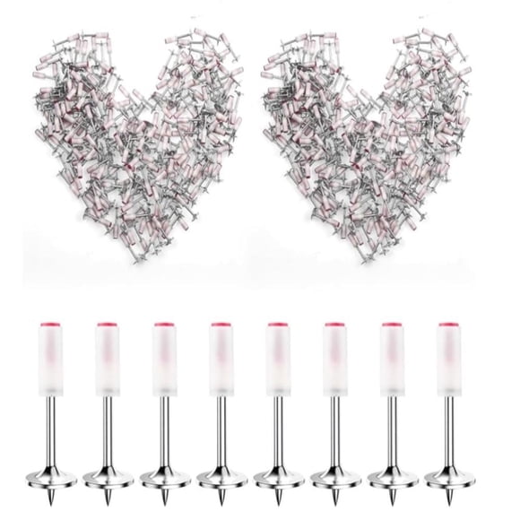Feltree 500pcs Round Nails for Manual Nail Reinforced Concrete Wall Trough Fastening Steel Nail Decoration
