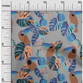thumbnail image 2 of oneOone Rayon Gray Fabric Floral Flower With Birds Sewing Craft Projects Fabric Prints By Yard 56 Inch Wide, 2 of 5