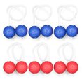 thumbnail image 1 of Graflsoa Ensemble Premium de Bols à Lancer en Forme d'Échelle pour l'Extérieur avec Véritables Balles de Golf (3 Rouges + 3 Bleus) pour Jeux de Ballon Échelle, Corde en Nylon Lestée de 16 Po, Matériau PE, Diamètre de 4,2 cm, Poids du Lot de 440-587 g, 1 of 7