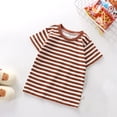 thumbnail image 2 of T-shirts à Col Rond à Rayures à Manches Courtes pour Filles, Hauts d'Été pour Adolescentes, Jolis Chandails pour Filles 4-5 Ans, Vêtements pour Filles, 2 of 7