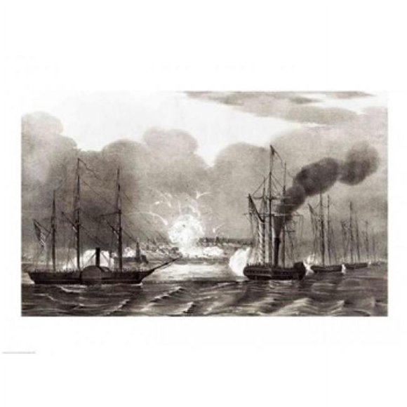 Posterazzi BALBAL111650 Naval Bombardment of Vera Cruz Poster Print - 24 x 18 in.