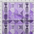 thumbnail image 4 of oneOone Viscose Jersey Medium Purple Fabric Check Sewing Craft Projects Fabric Prints By Yard 60 Inch Wide, 4 of 4