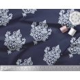 thumbnail image 2 of Soimoi Tissu Satin Modal Imprimé Floral & Paisley au Mètre 42 Pouces de Large, 2 of 3