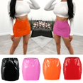 thumbnail image 5 of Mini Jupe en Cuir PU Taille Haute Robe Courte Moulante pour Femmes, 5 of 5