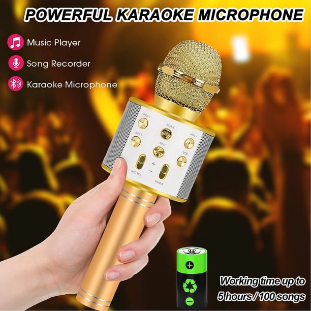 Microphone De Karaoké Sans Fil Bluetooth Pour IPhone, Android, Micro Portable Pour KTV, Home, Party Or