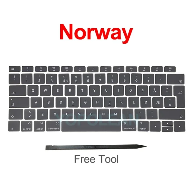 Nouveau A1932 Key Keycaps Cap Papillon Claviers Réparation pour Macbook Air Retina 13 Pouces 2018 2019 Année Norway