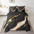 thumbnail image 2 of YST Watercolor Bedding Comforter Set, 7-Piece, Black Marble, King, 2 of 4