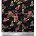 thumbnail image 1 of Soimoi Green Rayon Fabric Spiral & Stripe Geometric Decor Fabric Printed Yard 56 Inch Wide, 1 of 3