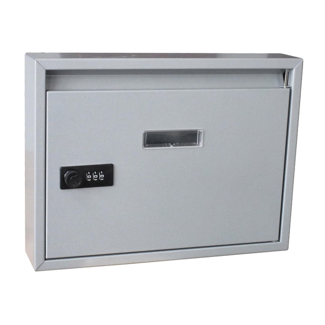 Rongfmy Locking Wall Mount Mailbox, Mail Boxes Outdoor with Combination Lock, Key Drop