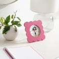thumbnail image 2 of DesignOvation Scalloped 4" x 4" Pink Decorative Tabletop Picture Frame, 2 of 10