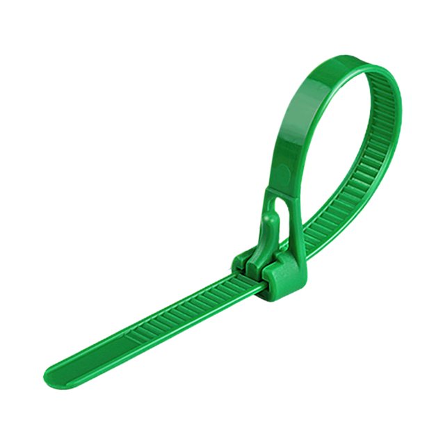 Green Reusable Nylon Cable Ties With Buckle Lock Adjustable Zip Ties For Organizing Cables Wires Decorations Garden Plants Heavy Duty Weather Resistant Pack Of 100 Multi-Color