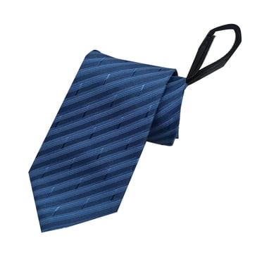 Cravate Bleu Foncé pour Homme 3,15 Pouces Chemise Habillée Polyester Uni Fermeture Éclair Paresseuse Cravate Sans Nœud pour Affaires Décontracté Bureau Travail Toutes Saisons Taille Unique 18,11 Pouces de Long