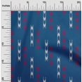 thumbnail image 1 of oneOone Cotton Cambric Fabric Arrow Sign Kasuri Print Fabric BTY 56 Inch Wide, 1 of 4