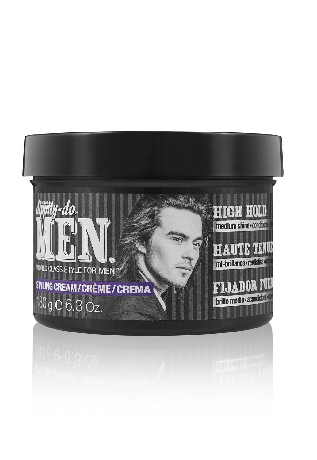dippity-do MEN Crème coiffante Nourrissante et fortifiante pour cheveux épais et bouclés, enrichie d’ingrédients naturels comme l’huile de coco, l’aloès, afin de garder le contrôle sur l’humidité et m