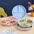 thumbnail image 1 of Oleegame 1 Pce Ensemble de Couverts en Acier Inoxydable Assiettes en Blé pour Adultes Ensemble de Vaisselle Réutilisable Enfants Assiette Compartimentée Plateau à Salade en Plastique Bariatrique Plateau à Lunch Micro-Ondes et Lave-Vaisselle Bleu, 1 of 7