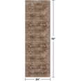 thumbnail image 2 of Brown Boho Washable 2x6 Runner Rugs for Hallway Kitchen Bedroom Beside Laundry Room Bathroom Rug, Pet & Kids Friendly, Non Slip Low Pile Stain Resistant Soft Faux Wool Long 24 x 72 Floor Carpet, 2 of 8