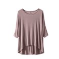 thumbnail image 3 of AherBiu T-Shirts pour Femmes à Col Rond, T-Shirts de Pyjama Amples, Été, Légers, Doux, Tunique à Manches Courtes, Hauts, Couleur Unie, 3 of 3