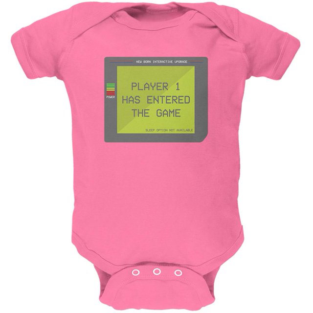 Halloween Player 1 One Costume New Born Gamer Funny Soft Baby One Piece
