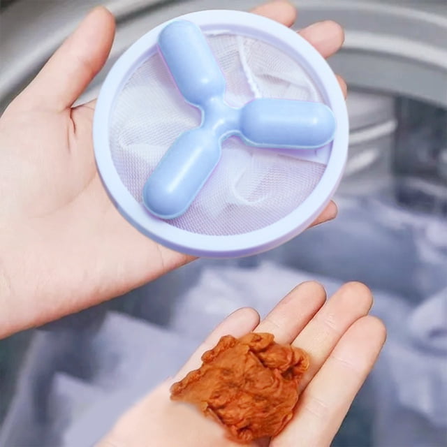 Washing Machine Hair Catcher Floating Lint Mesh Bag Reusable Hair Filter Mesh Bag Lint Trap For Tray