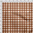 thumbnail image 4 of oneOone Georgette Viscose Rust Brown Fabric Gingham Check Craft Projects Decor Fabric Printed By The Yard 42 Inch Wide, 4 of 4
