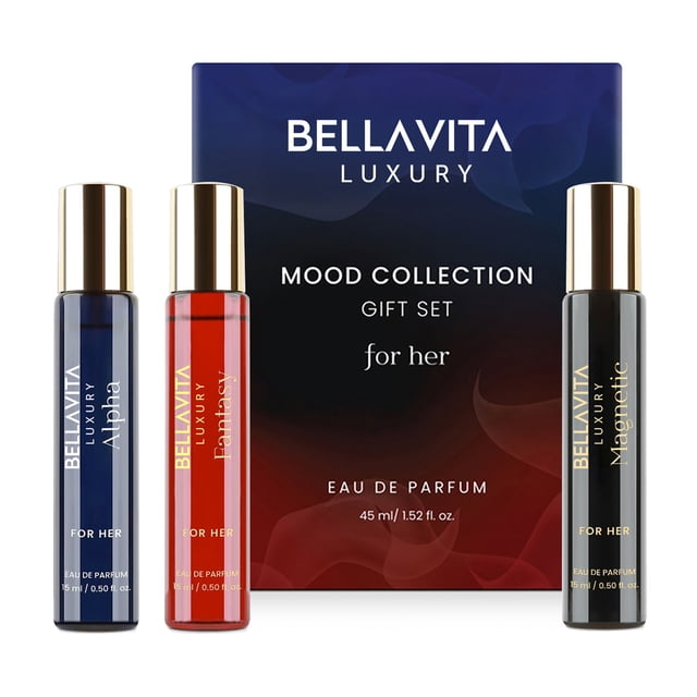 Bellavita Mood Collection Gift Set for Her, Perfumes for Women, 3 pc