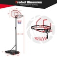 thumbnail image 2 of Gymax Support de Basketball avec Panneau Arrière, Système de Panier, Roues à Hauteur Réglable et 2 Filets, 2 of 10