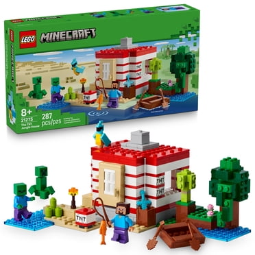 LEGO Minecraft La Maison de la Jungle TNT, Jouet de Jeu Vidéo à Collectionner 21275