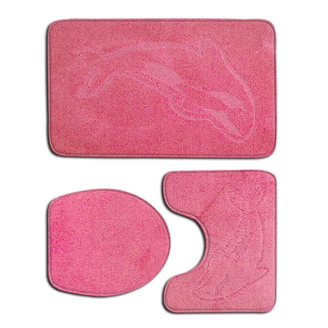 kurtrusly 3pcs Polyester Absorbent Bath Mat For Bathtub And Shower Easy To Install Durable Anti-slip PJ210611-B004 1Set