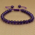 thumbnail image 2 of Bracelet Ajustable Unisexe en Perles Rondes de 6 mm en Améthyste Naturelle de Qualité A 7 Pouces, 2 of 3