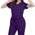 thumbnail image 4 of Women's Short-Sleeved Nurse Work Clothes With Pockets, 4 of 5