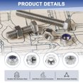 thumbnail image 2 of Uxcell 50-Pack Metric Nylon Insert Hex Lock Nuts, M6 x 1mm Thread 304 Stainless Steel Self-Locking Locknuts for Industrial, 2 of 7