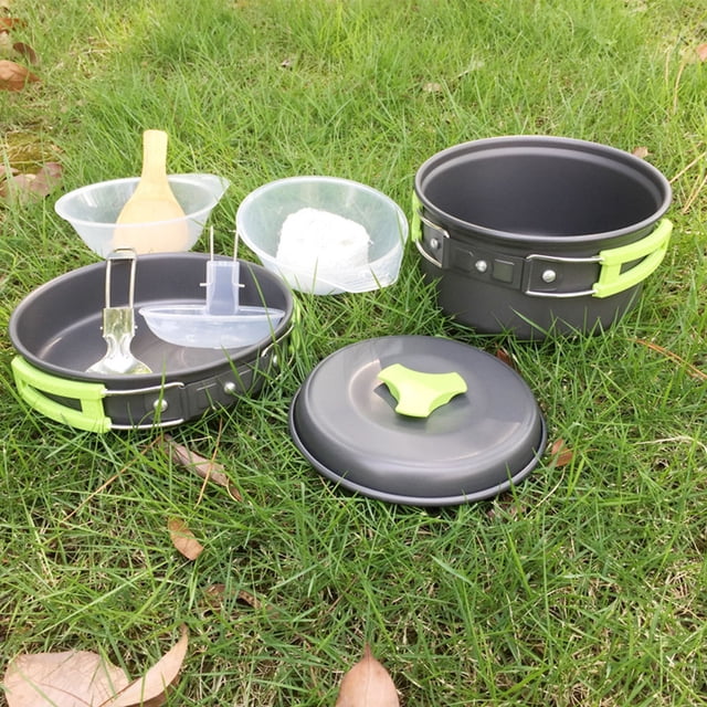 YSNOOWE Ensemble d'Ustensiles de camping 1 Ensemble Rond en Alliage d'Aluminium pour Cuisiner Lors des Sorties de camping