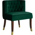 thumbnail image 3 of Meridian Furniture Perry Collection Chaise de Salle à Manger en Velours, Verte (Ensemble de 2), 3 of 5