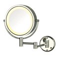 thumbnail image 1 of JERDON Miroir de Maquillage Mural avec Éclairage LED - Miroir de Maquillage Éclairé par Fil Direct avec Grossissement 8X & Finition Chrome Support Mural - Modèle HL75CD, 1 of 4