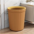 thumbnail image 1 of LSLJS Plain Pressure Ring Trash Can Imitation Leather Bedroom and Bathroom Large Capacity Open Uncovered Kitchen Trash Can Commercial Office Wasteba, Home Accessories, 1 of 6