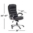 thumbnail image 2 of IFDC - Chaise de Bureau à Roulettes, Hauteur Variable de 44 Pieds' à 47 Pieds', Noir, 2 of 2