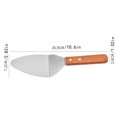 thumbnail image 3 of Oleegame 1PC Kitchen Utensils Set Home Triangle Cuisine Cheese Spatula Wooden Handle Cake Spatula Kitchen Baking Tool Stainless Steel Pizza Spatula Yellow, 3 of 5