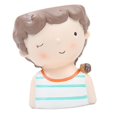 thumbnail image 3 of Abbracc Resin Cute Boy Planter Bonsai Pot Flowerpot Window Box Planter H H, 3 of 9