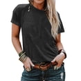 thumbnail image 2 of FAIWAD Womens Short Sleeve Tops Summer Round Neck Short Sleeve Plus Size T Shirts Causal Beach Vacation Basic Tees, 2 of 6