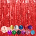 thumbnail image 2 of tredstone Photo Backdrop Streamers Decorations 0pcs Tinsel Curtain Backdrop Gold For Birthday Party Party Decorations Red 6.5ft 1Set, 2 of 6