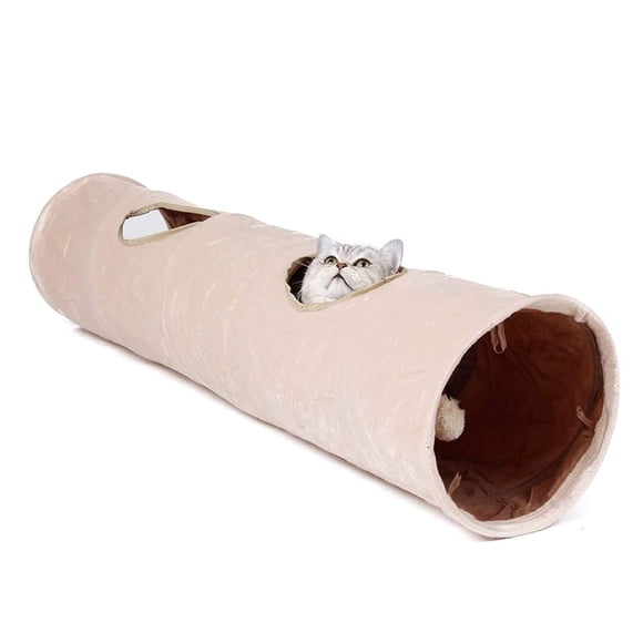 Pet tunnel cat toy drilling hole pet ground rolling dragon cat toy Cat Tunnel Toys with 2 Holes To Explore 25*120cm as show