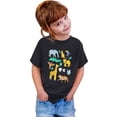 thumbnail image 3 of PMVFHDE T-Shirts Garçons Garçon et Fille Mode Décontractée Imprimé Col Rond Ample Manches Courtes T-Shirt Haut Noir, 4-5 Ans, 3 of 3