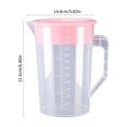 thumbnail image 3 of Dvruxg 2000ml Large Capacity Water Jug Clear Scale Measuring Cup Cooler High Transparency Home and Office Kettle Easy Clean Food-Grade Plastic Jug, 3 of 5