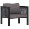 thumbnail image 1 of vidaXL Sectionnel avec Coussin en Rotin Poly Anthracite, 1 of 8