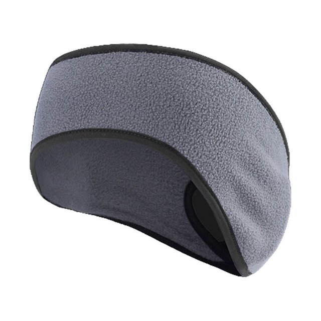 Maytalsory Running Headband Fleece Ponytail Ear Warmer Elasticity Anti-Dust Simple Style Motorcycle Accessories for Riding Outdoor Sports Gray