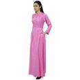 thumbnail image 2 of Bimba Robe Jilbab Unie à Manches Longues pour Femme, Col Mandarin, avec Poches, 2 of 6