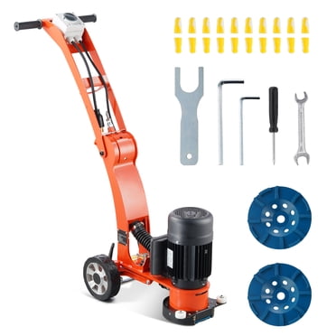 KFFKFF Broyeur de Plancher Électrique 7 Pouces pour la Marche, Polisseuse 1,7 Hp pour Planchers en Béton, 1300 W, Moteur Sans Balais 1720 Tr/min, Machine de Meulage Efficace pour Granit/marbre/pierres